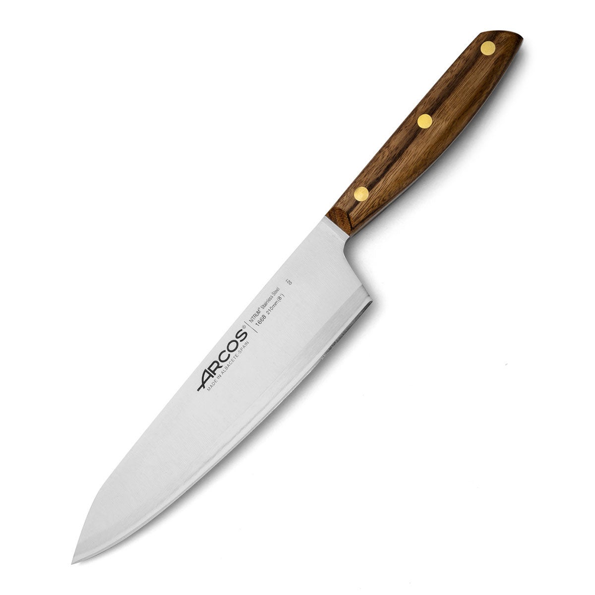 Arcos Hermanos Arcos Nórdika, Cuchillo Cocinero 21 Cm Acero Inoxidable Nitrum. Mango De Ovengkol Acero Inoxidable, Leroy Merlin