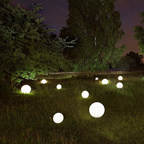 Globe Lampe Ø 30 cm Balle 230 Volts Außen IP44 E27 Éclairage Décoratif Extérieur Avec Plaque de Base Pour Jardin Et Terrasse Blanc - 3