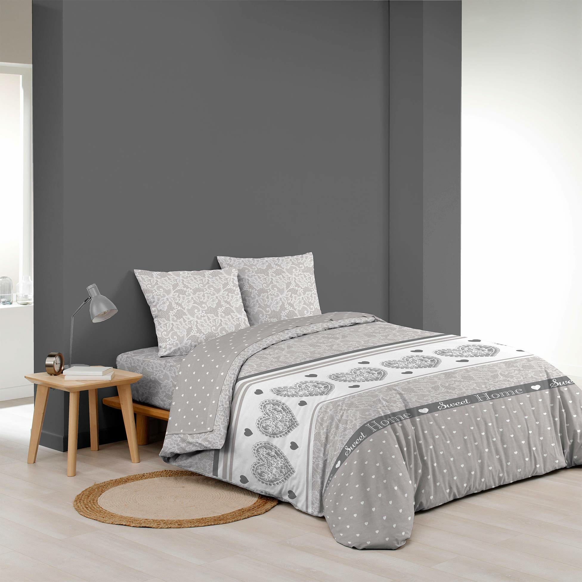 Parure de draps 4 pièces réversible – 100 % coton – Imprimé 57fils/cm² Lova - 2