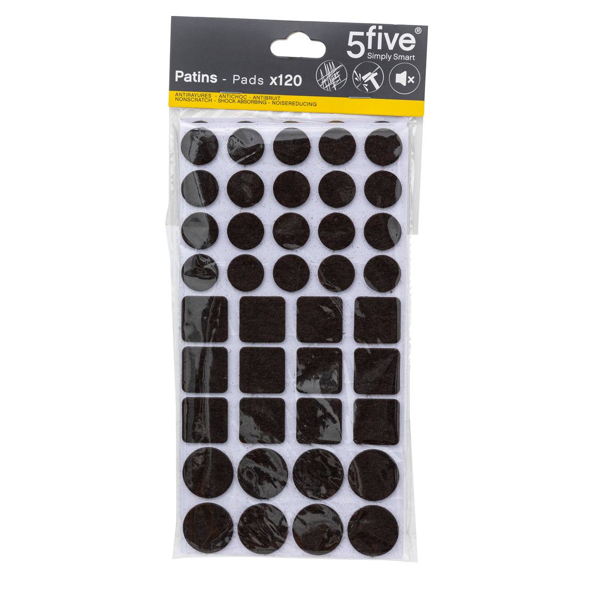 Lot de 120 patins feutre - 5five - 2