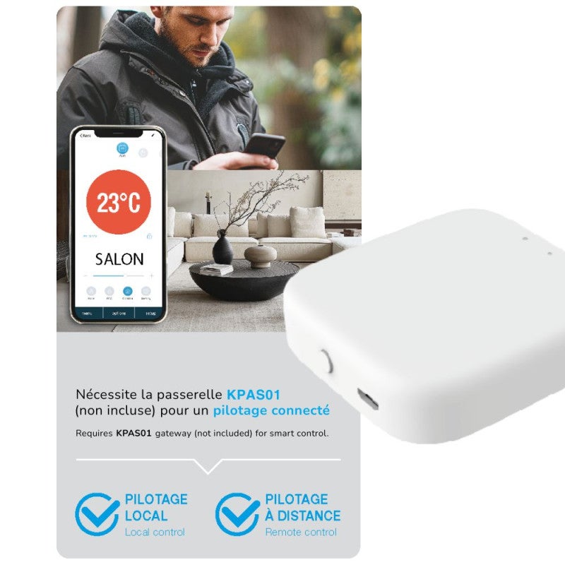 1x Thermostat connecté pour radiateur électrique (Boîtier de pilotage connecté) Xanlite - 3