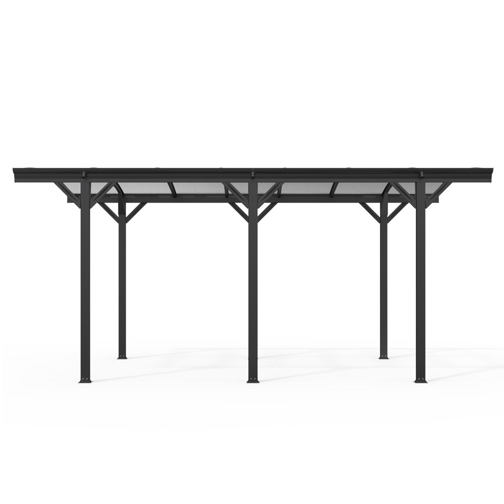 HOME DELUXE - Abri de voiture design - FALO, anthracite - Dimensions : 505 x 300 x 226 / 240 cm - Matériel de montage inclus I Abri de voiture Garage - 4
