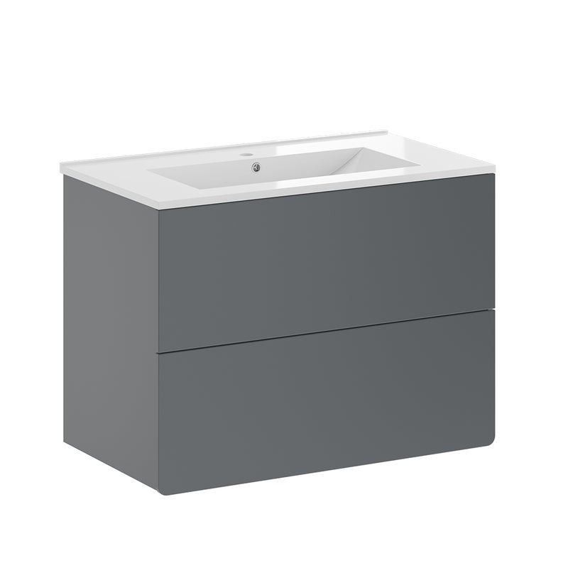 Vicco Zestaw mebli łazienkowych Izan, Szary, 2 części