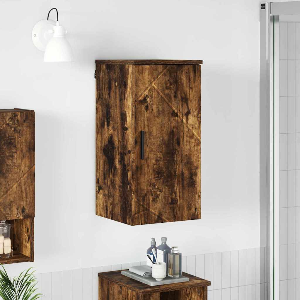 VidaXL Étagère Lave-Linge 3 Niveaux - Meuble Machine à Laver Chêne Fumé Avec Rangement Salle De Bain