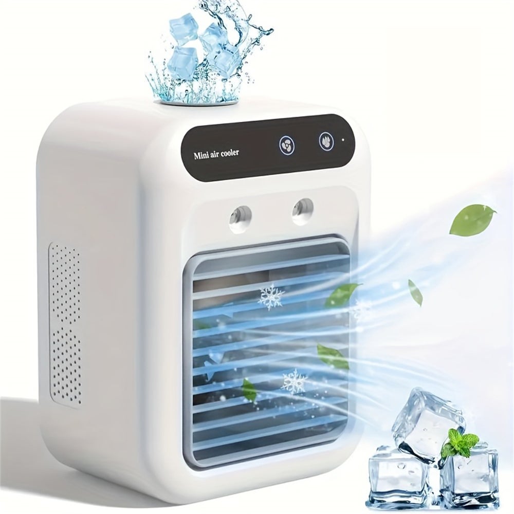 Przenośny klimatyzator All-in-One ze zbiornikiem na wodę, wentylator z funkcją chłodzenia i nawilżania USB do biura i domu