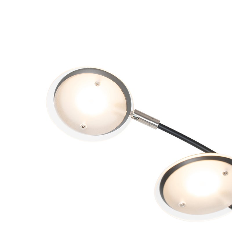 LED Dimmable Lampadaire variateur inclus sixties - 5 lumière - H 1810 mm - Noir - Design - Éclairage intérieur - Salon I Chambre I Cuisine I Salle à - 6