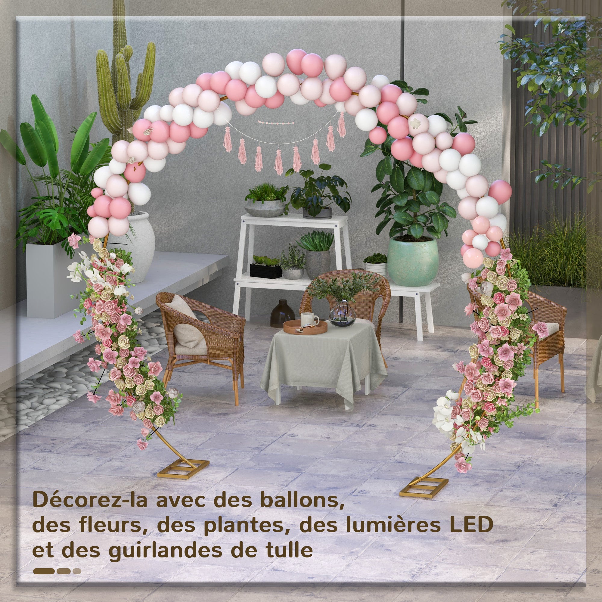 Arche de jardin Acier Outsunny - 4