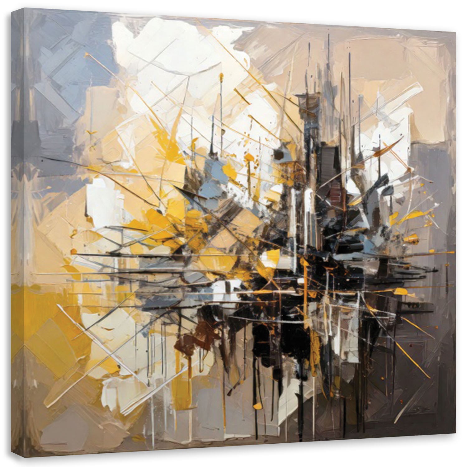 Obraz do sypialni, Abstrakcja Geometryczna Miasto 50x50