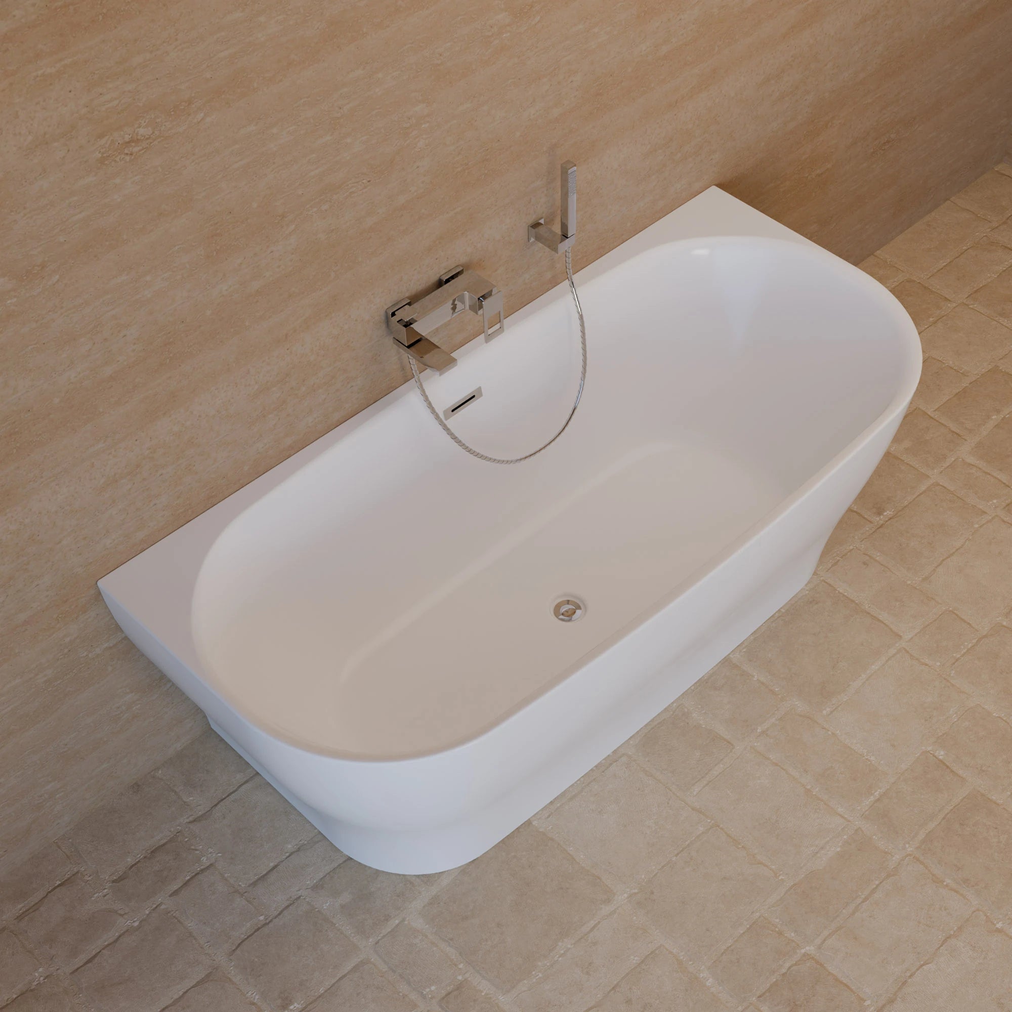 Baignoire Ilot Velvet 170 blanche 170 x75 x58 cm, by SPALINA - 5