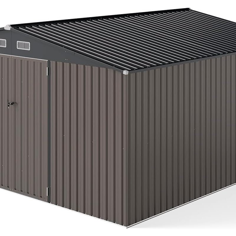 Metalowa Szopa Ogrodowa na Narzędzia 12,25 m² – 350 x 350 x 198 cm, Domek Ogrodowy, Organizer Zewnętrzny, 2 Drzwi, Zamek i Okno Wentylacyjne