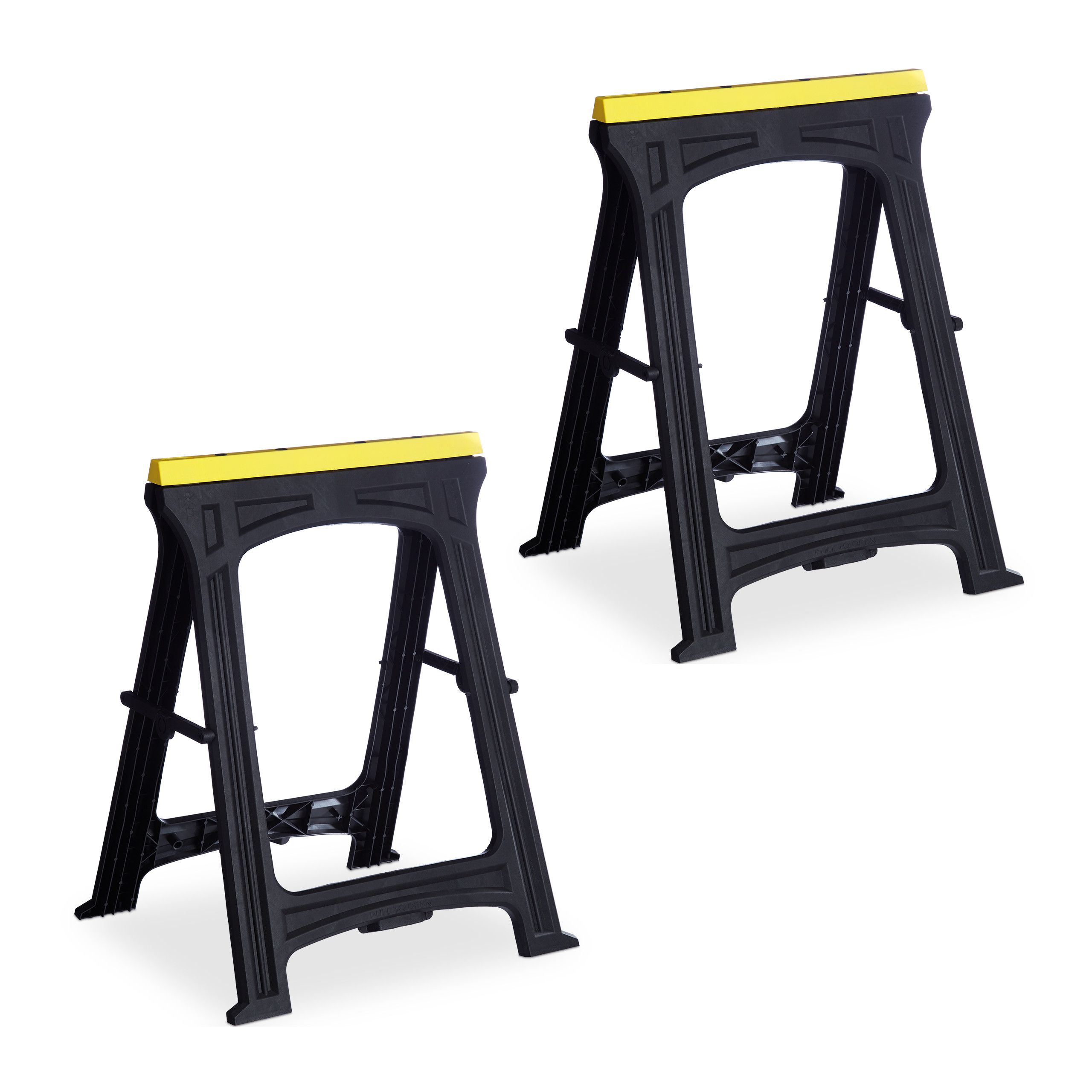 Cavalletti Da Lavoro 2 Pezzi Relaxdays - Pieghevoli, Carico 100kg, Acciaio Rosso, 75x78x40cm - Foto 14