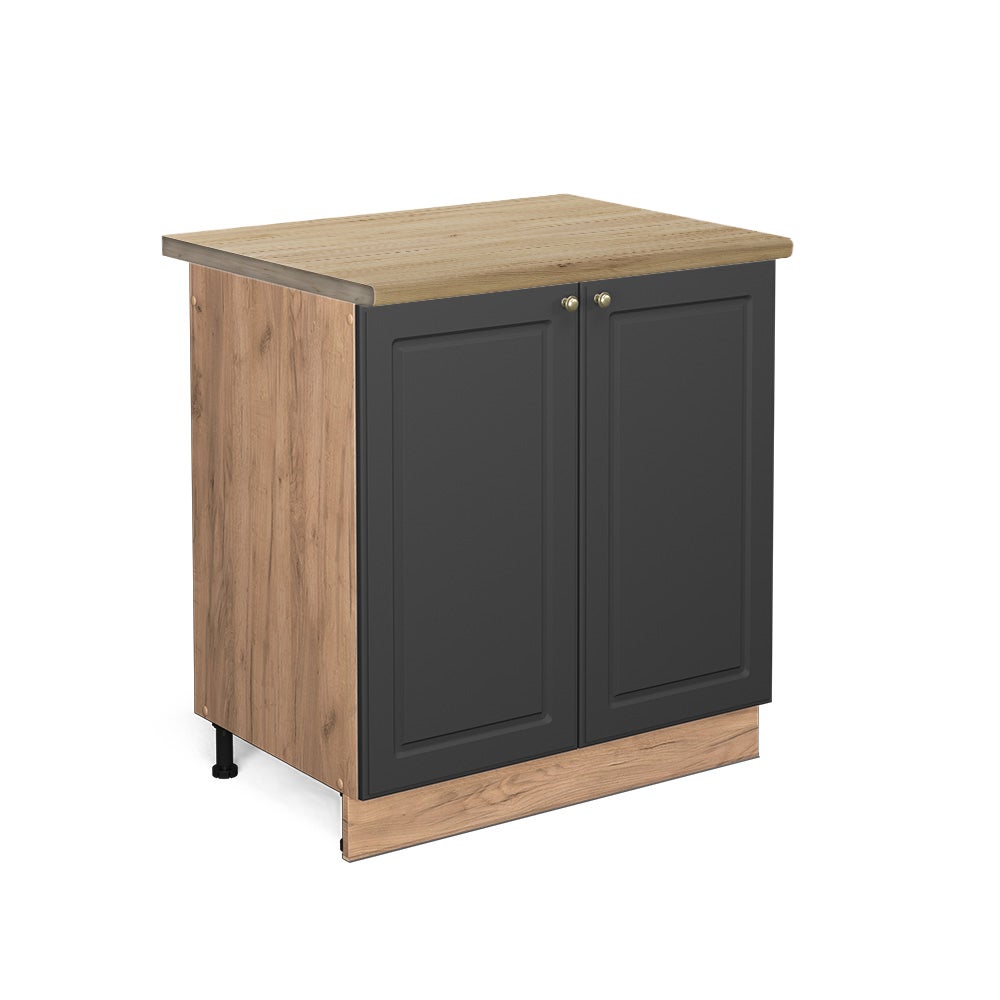 Vicco Szafka pod zlew Fame-Line, Antracytowo-złoty, 80 cm , BP Dąb