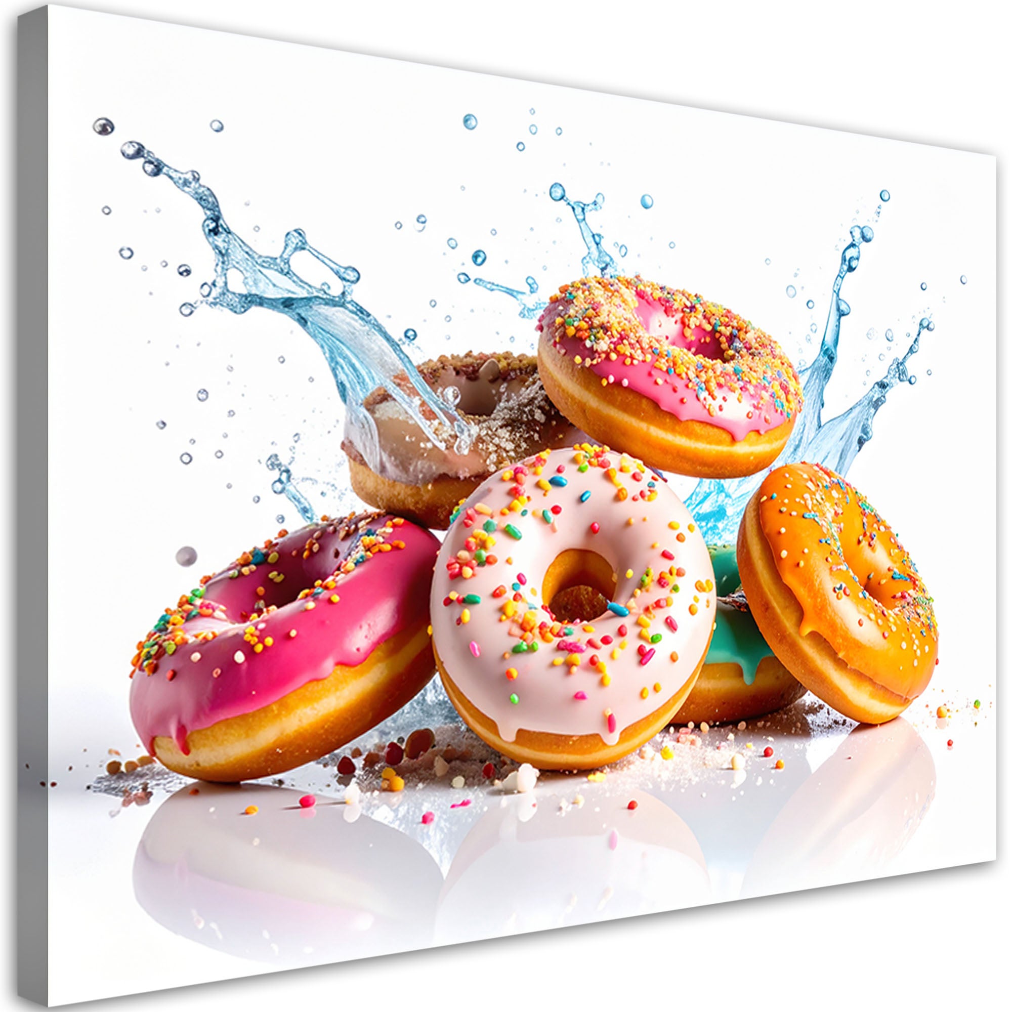 Obraz do kuchni jadalni, Donuty Pączki Ciasteczka 90x60