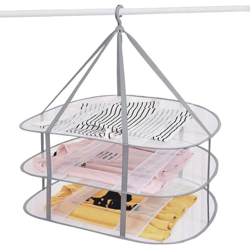 3-poziomowa suszarka do swetrów, wiszące ubrania, suszarka do bielizny, składane stojaki na pranie