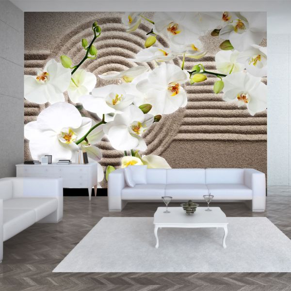Papier peint intissé panoramique Orient Beautiful Zen Garden 200x154 cm ...