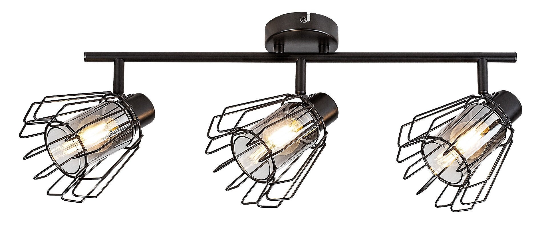 Reflektor sufitowy spot natynkowy Emerencia listwa czarny-dymiony 3xE14x40W wym: 19 x 71 x 13 cm metal Rabalux