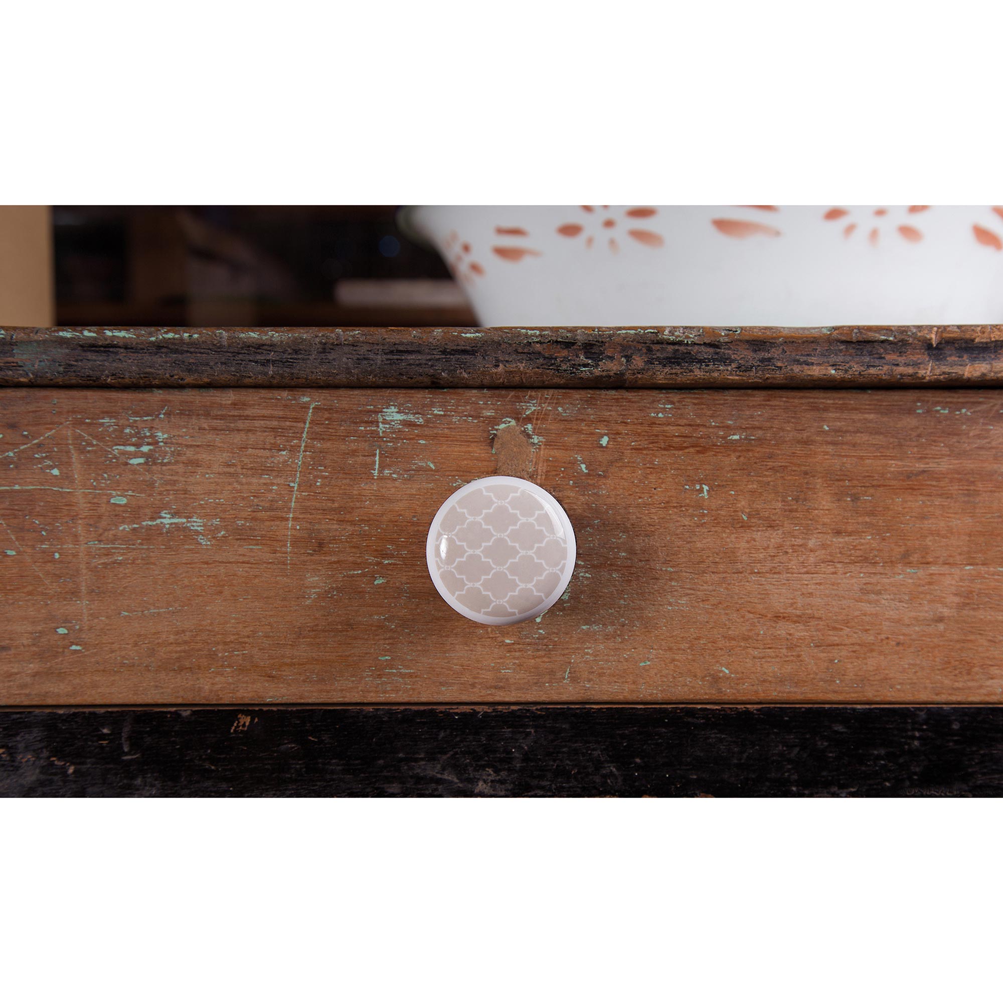 Bouton de meuble | Style rustique | Fabriqué en hêtre | Finition Hêtre Laqué Transparent | Mesures 29*29*33 mm | Système de fixation | Comprend des - 6