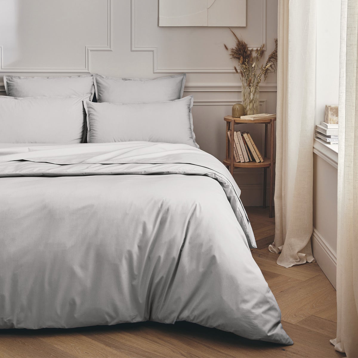 Drap housse uni têtes et pieds relevables en percale de coton, Première - 2