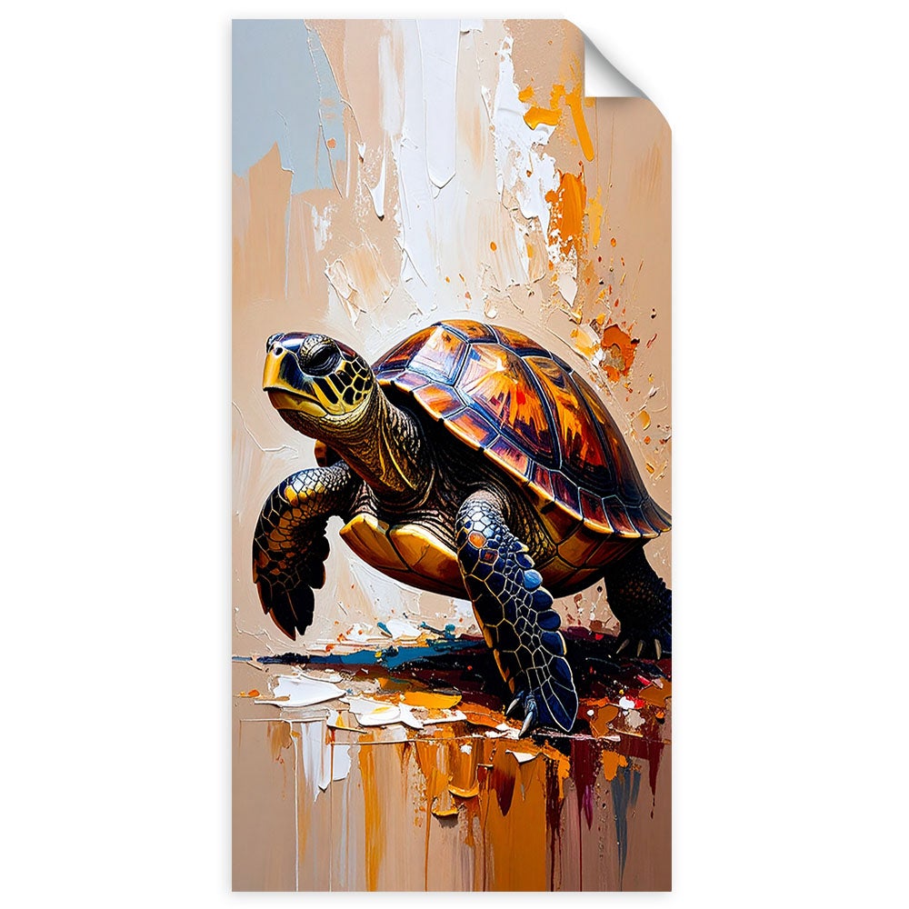 Naklejka na ścianę do salonu sypialni, Żółw Morze Ocean Natura 50x100
