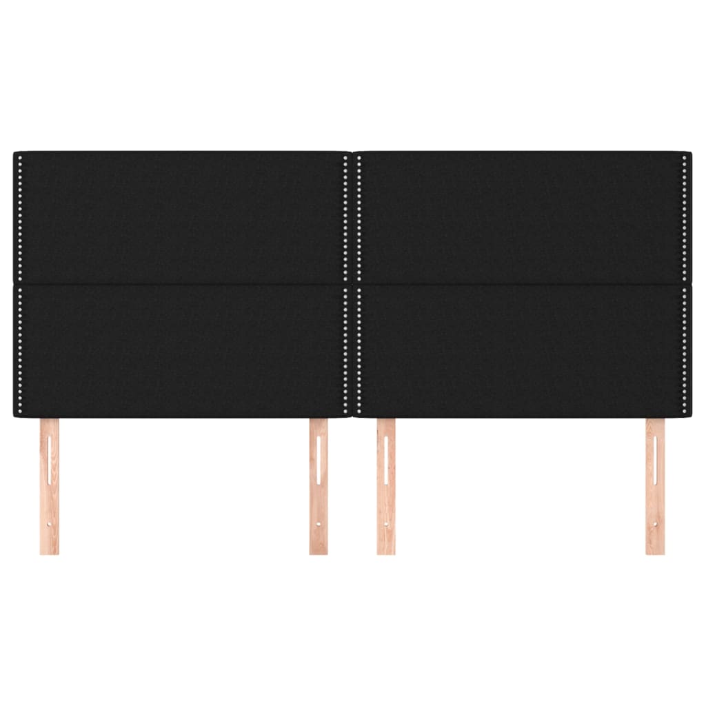 Maison Exclusive - Tête de lit Noir 160x5x118/128 cm Tissu - 3