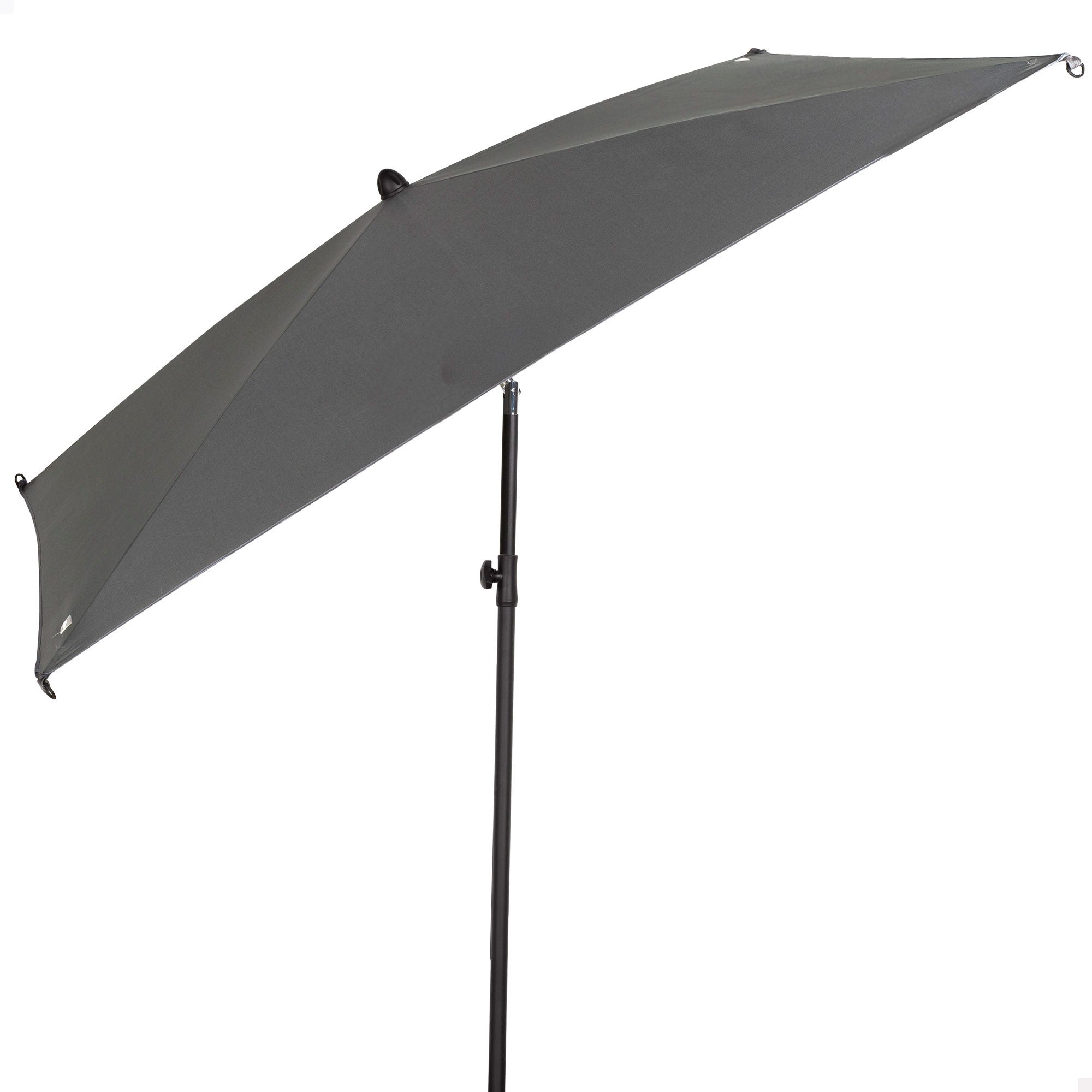 Parasol de jardín cuadrado 175x175 cm gris con mástil inclinable