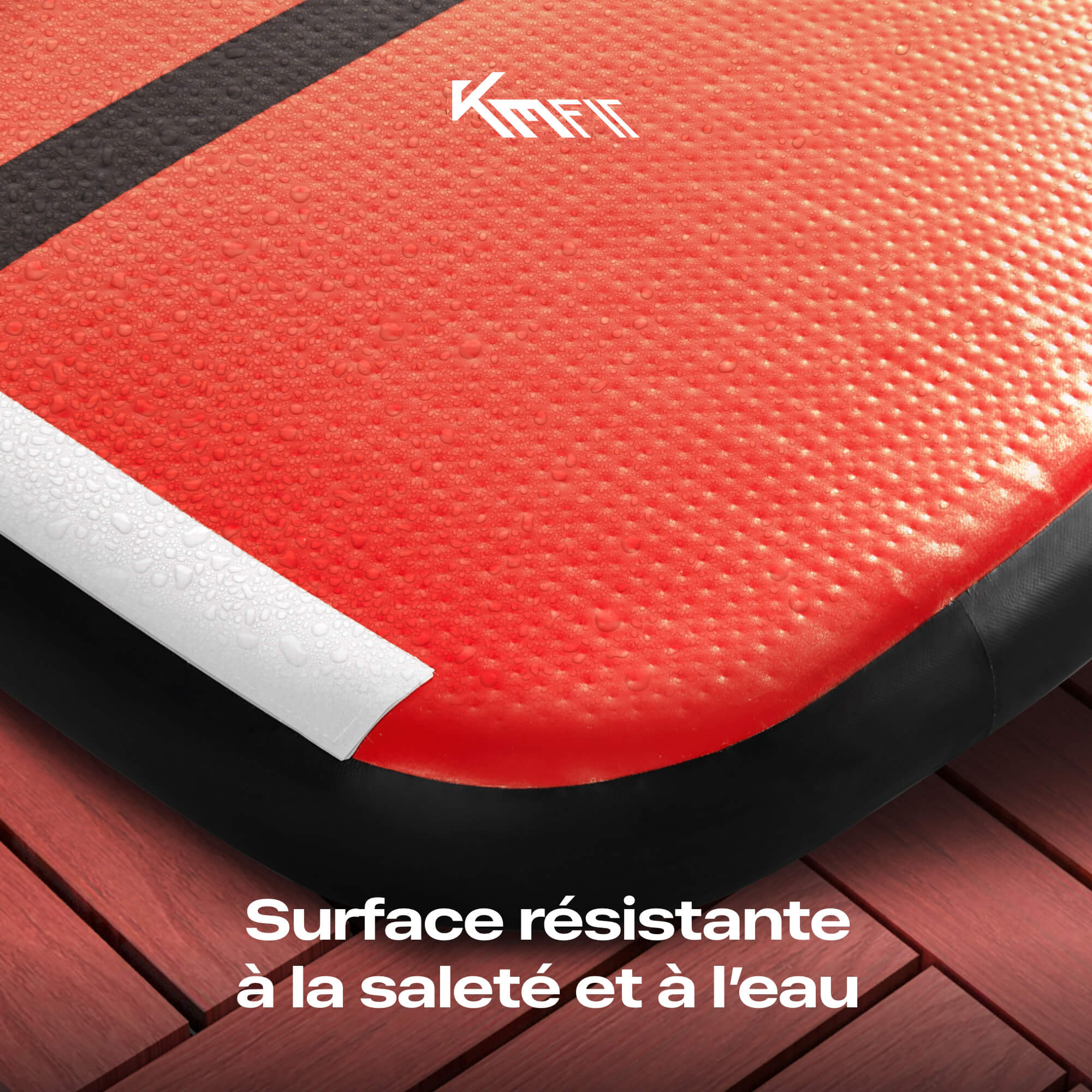 AREBOS Tapis de gymnastique gonflable Airtrack 4 m | Avec sac de transport, pompe à air électrique et kit de réparation | Résistant aux UV - 7