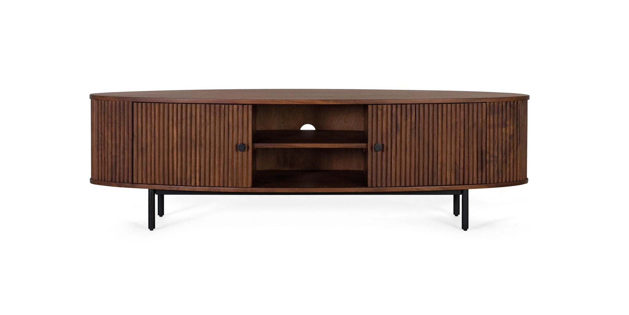 Stojak pod telewizor z drewna akacjowego 170 cm, rustykalny, nowoczesny styl - 50x170x48 GYC
