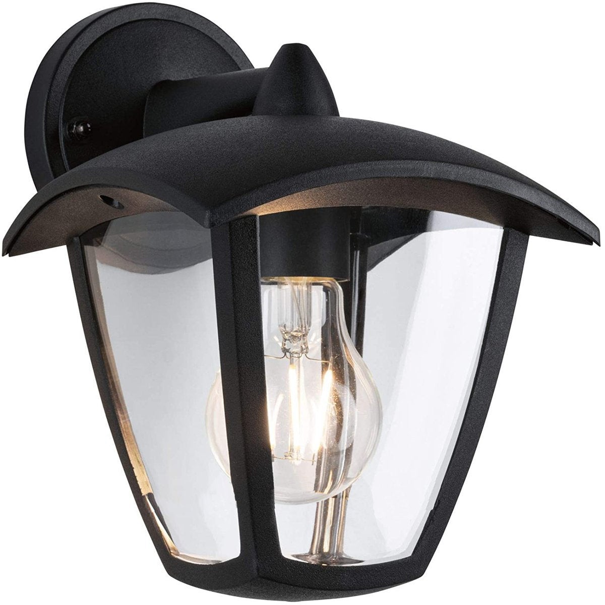 CGC Lighting Luz de pared exterior, linterna, entrenador de pared, negro E27 IP54 - 2
