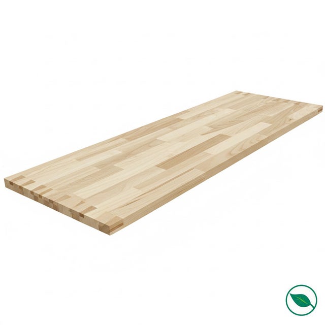 Plan de travail sapin massif lamellé collé abouté 2500 x 600 x 28 mm. - PEFC 70%