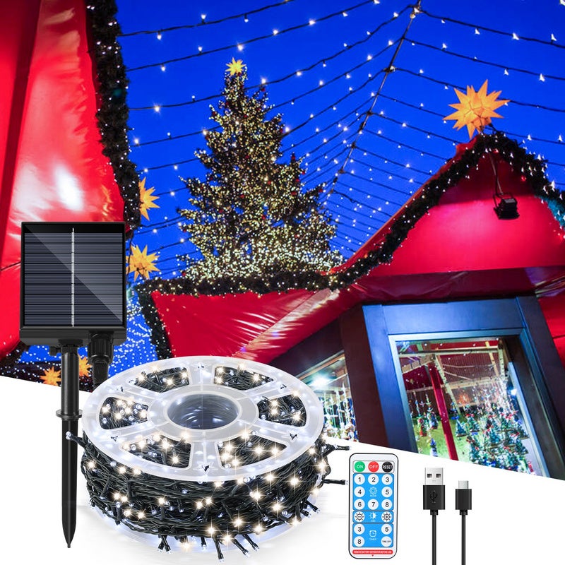 Guirnalda De Luces Solares De 50 Pies, Luces LED Impermeables Para Exteriores, Luces De Patio G40 Con 27 Bombillas E12 Inastillables, Luces Solares De 2700 K Para Decoración De Fiesta En