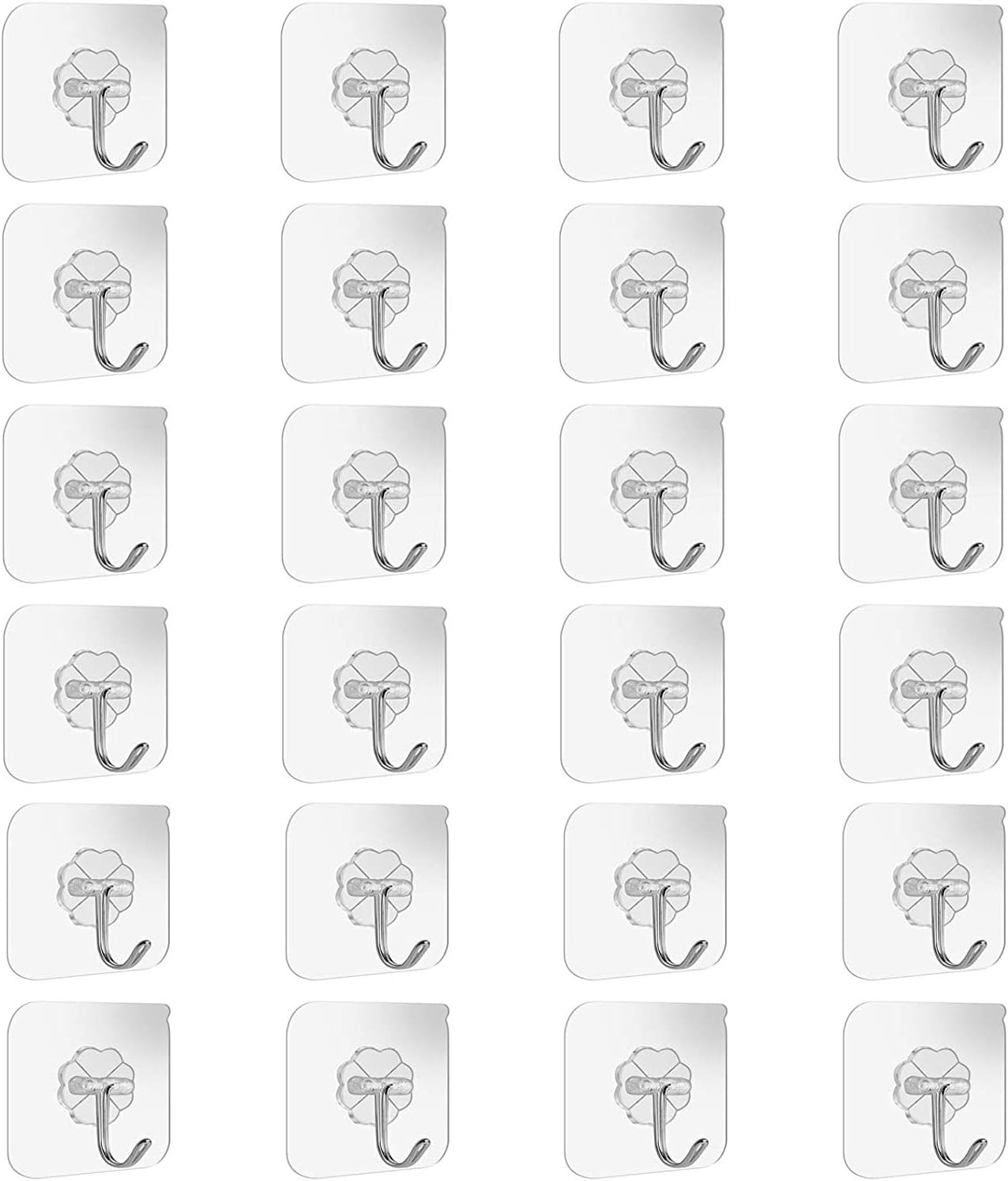 30 sztuk mocnych samoprzylepnych haczyków do montażu na ścianie i suficie, w łazience i kuchni, maksymalne obciążenie 10 kg