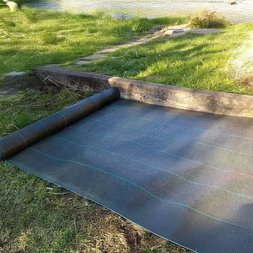 Toile de paillage tissée 130g/m² - Long 15 m, Couleur Marron, Larg 1.05 m - 6