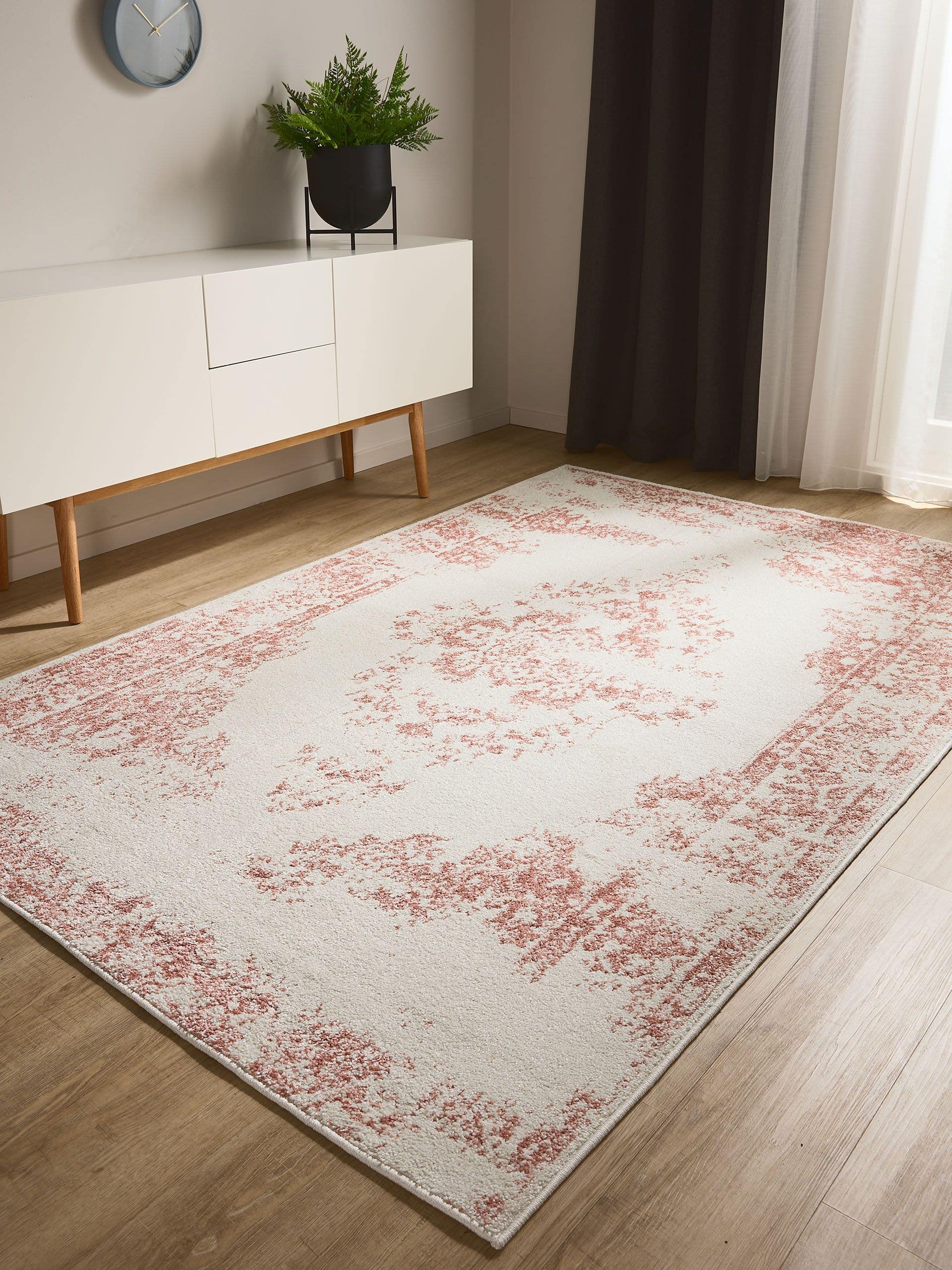 BENUTA - Tapis Sia crème/rose 120x170 cm - 2