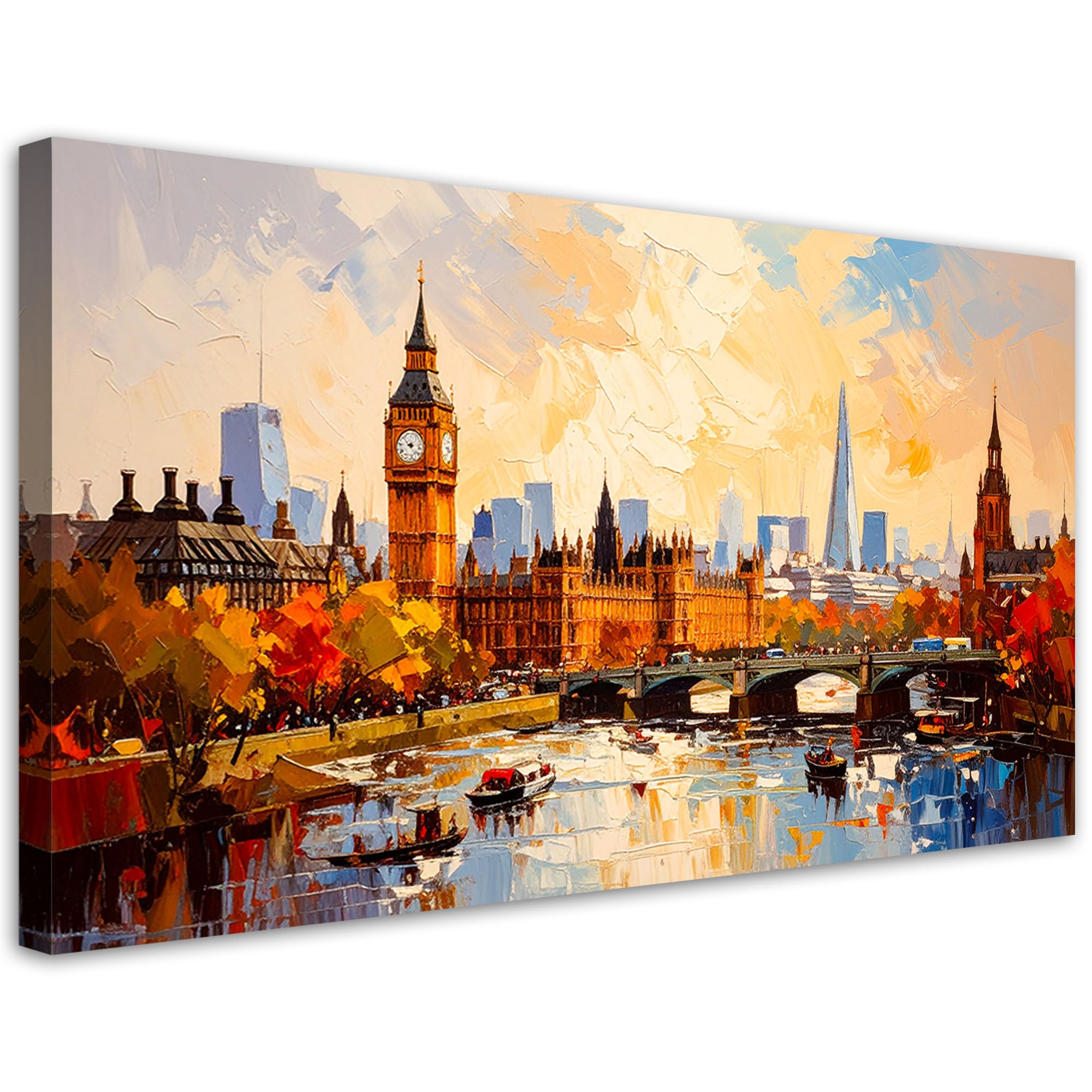 Obraz do salonu sypialni biura panorama londynu big ben 100x50
