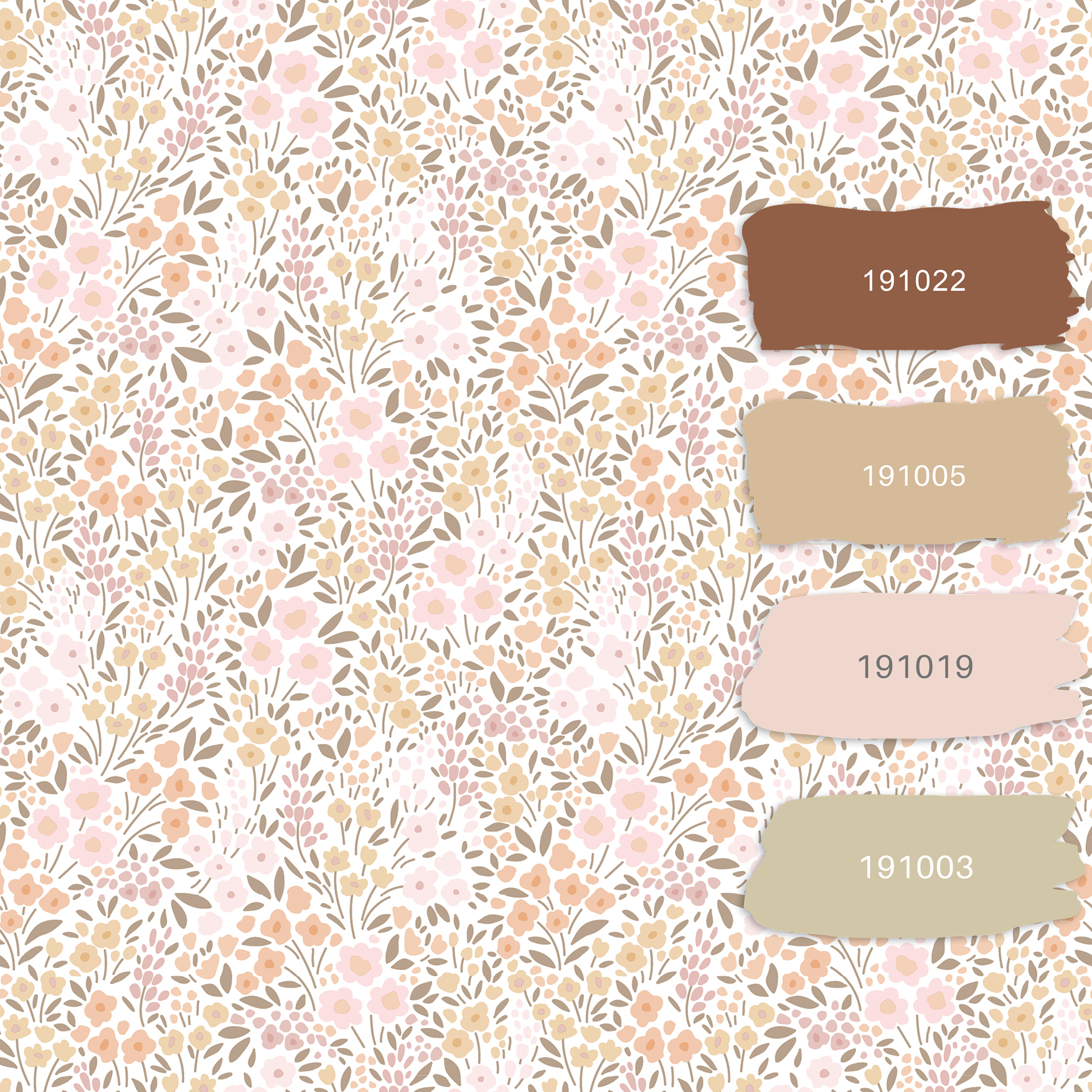 Papier peint fleurs rose clair et beige - 53 cm x 10.05 m - ESTAhome - 9