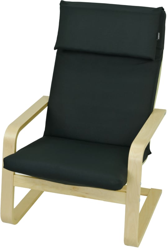 Poduszka na fotel drewniany Poang Pello AMPO czarny gładki 1 szt.