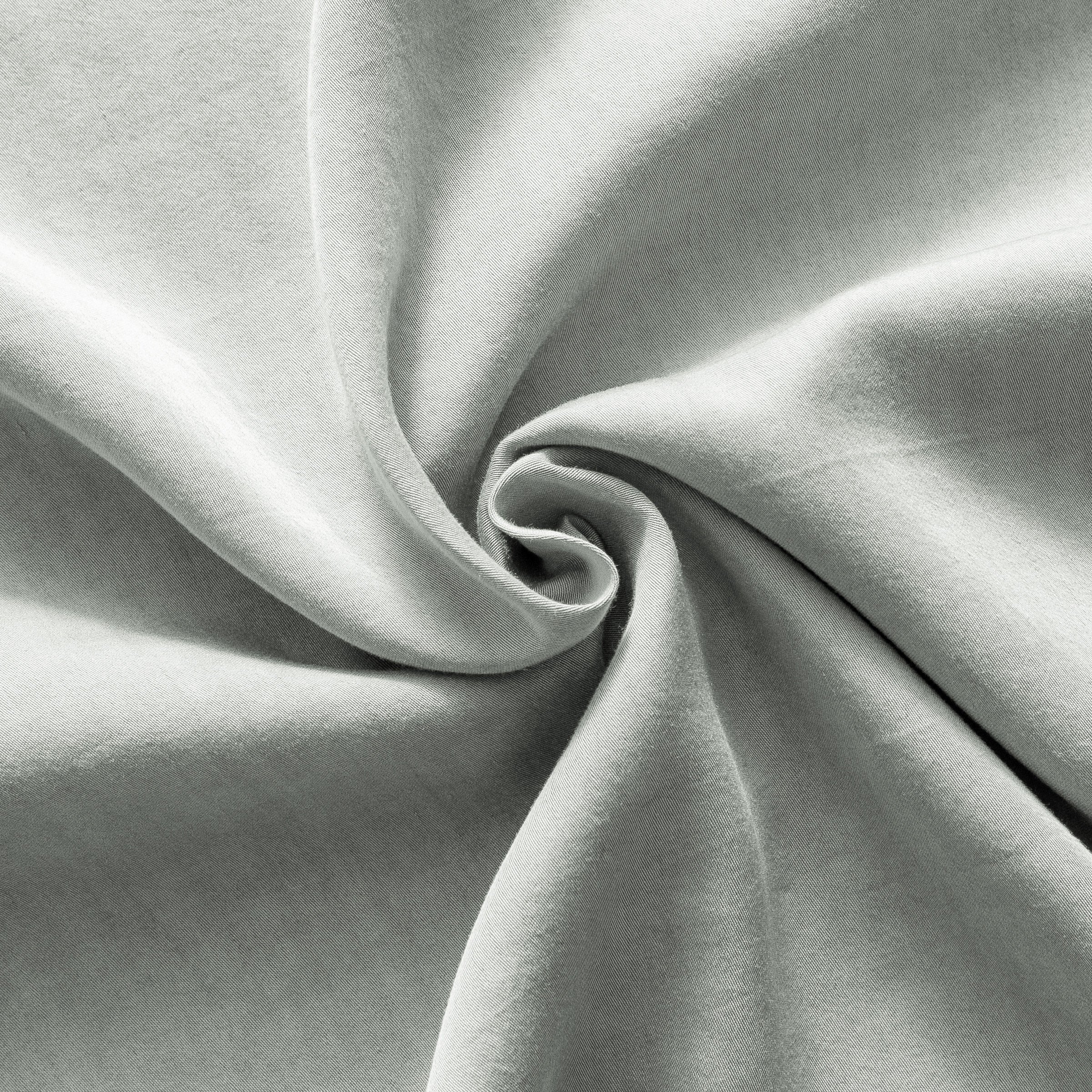 Drap-housse 160 x 200 cm – Lyocell uni LYSANDRE – Lichen – Bonnet 30 cm - 4