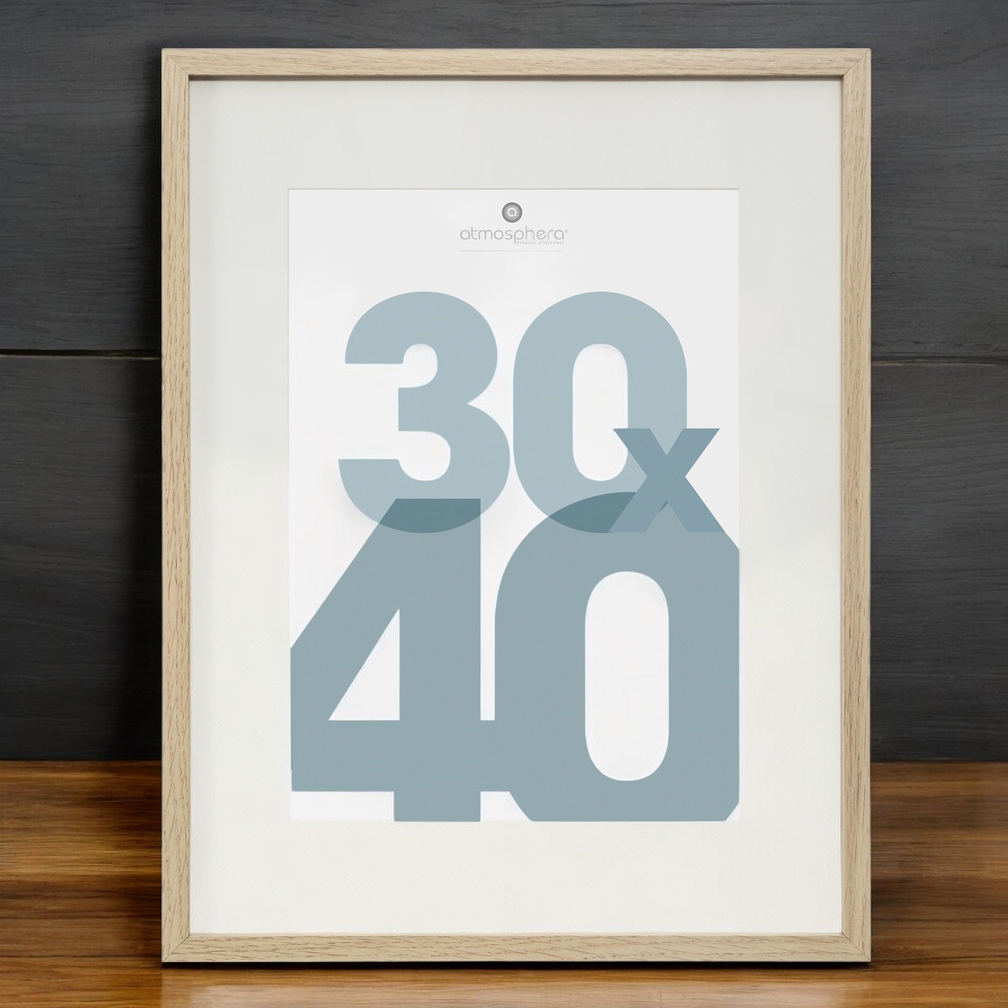 WELLHOME Cornice per foto in legno naturale per foto 30 x 40 cm - 3