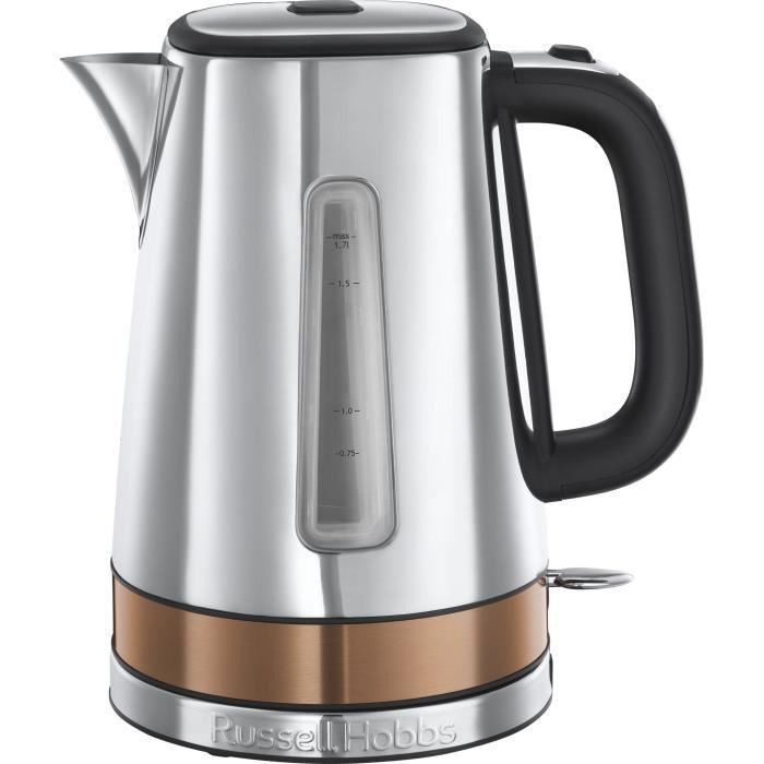 Russell Hobbs  Bollitore Elettrico Luna, 1,7 L, 2400 W, Acciaio Inox Color Rame, Funzione Ebollizione Rapida, Filtro Anticalcare Rimovibile, Indicato , Leroy Merlin