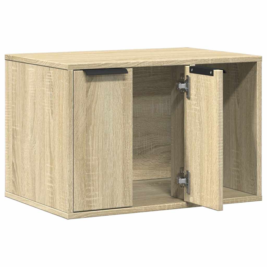 Meuble de bac à litière pour chat chêne sonoma bois ingénierie vidaXL - 5