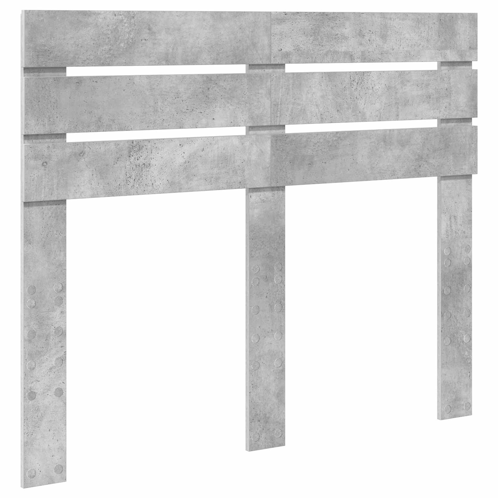 Cadre de lit gris béton 120 x 190 cm en panneau de bois - 7
