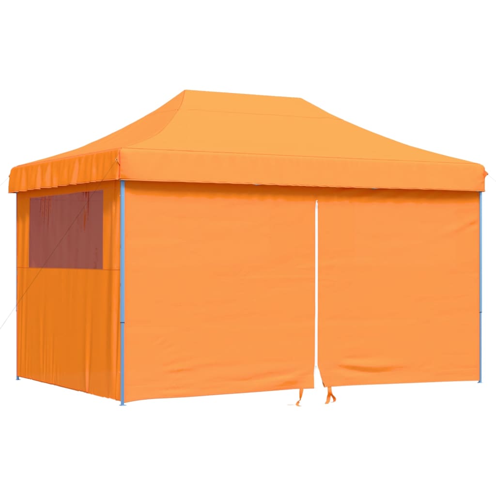 VidaXL Tenda Da Festa Pop-Up Pieghevole 292x292x315 Cm | Gazebo Da Giardino Arancione, Struttura In Acciaio, Tetto In Tessuto Oxford Con PVC, Per Eventi E Feste