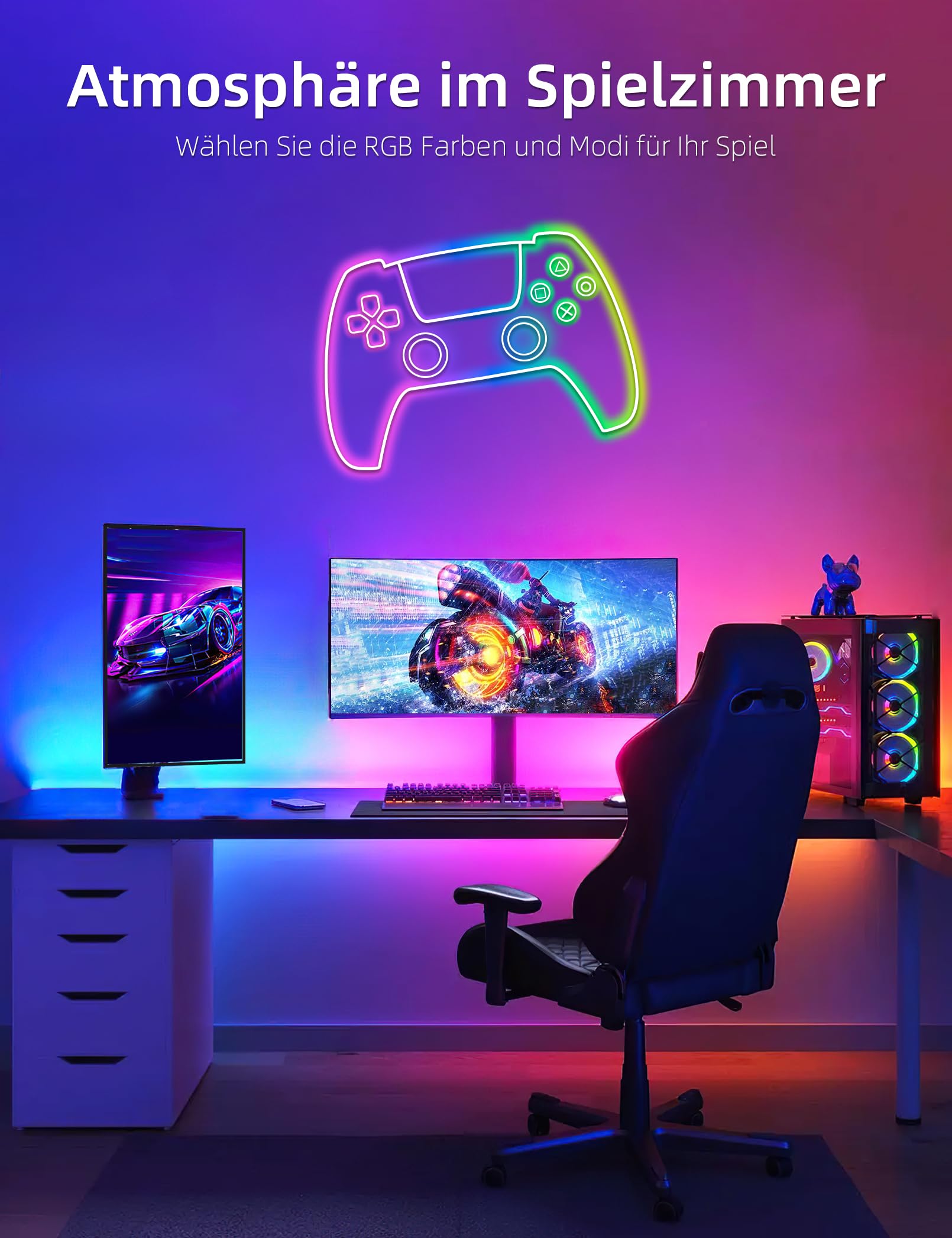 Ruban Led 20m, RGB Neon Bande Led App Contrôle, Multicolore 24V Flexible Étanche Découpable Synchronisation Musicale Bandeau Lumineuse Led - 6