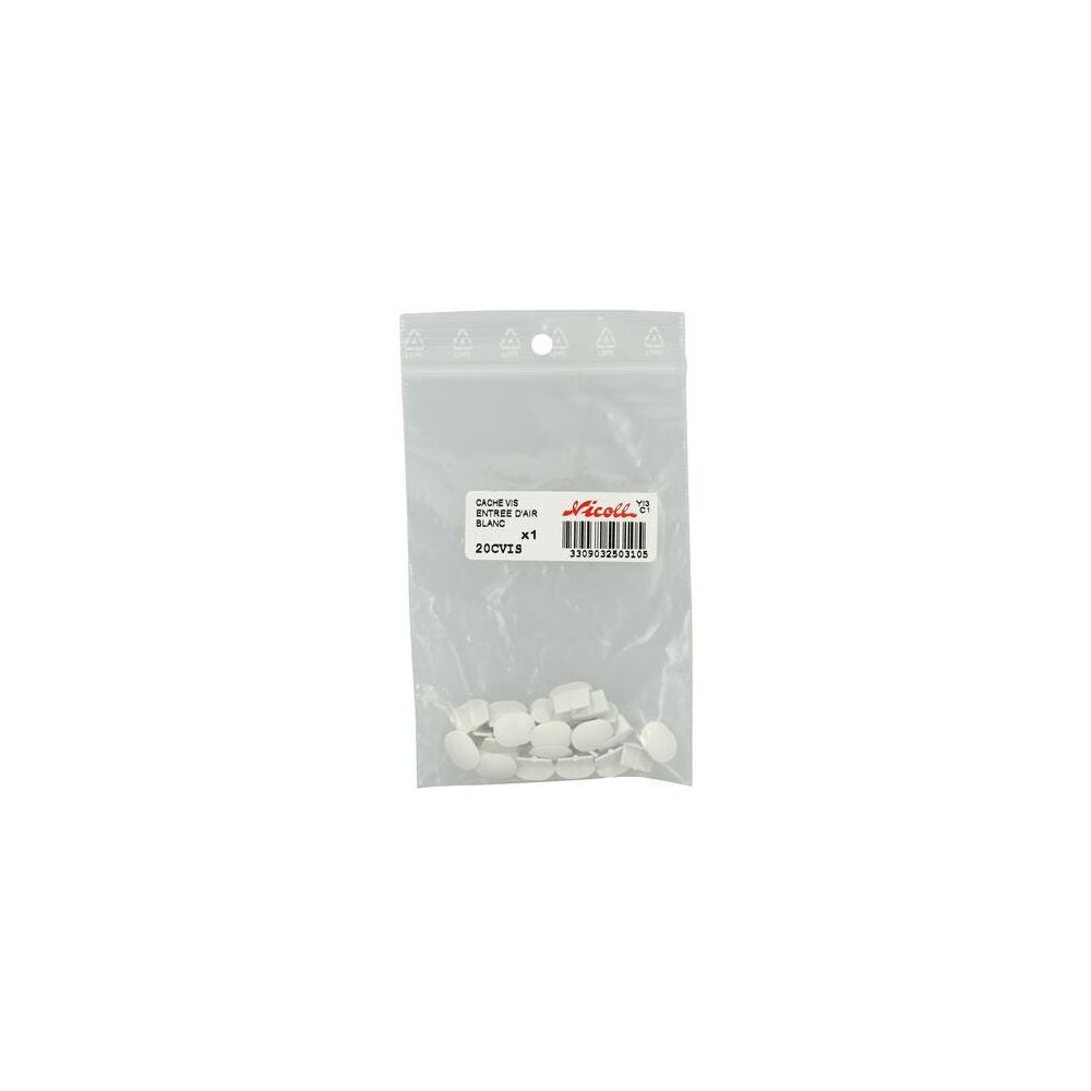 NICOLL Caches vis blanc, en sachet de 20 - 4