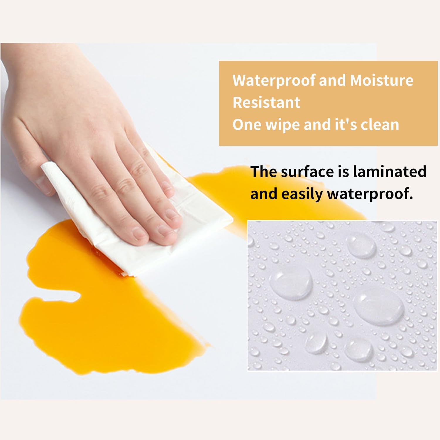Panneau Décoratif Autocollant (Effet Marbre) - Lot de 10 Grand Format - Résistant à l'Eau & Anti-Taches pour Pièces de Vie - 7