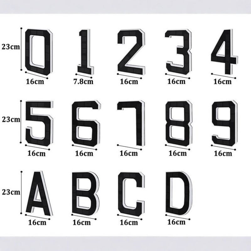Numéro de maison lumineux, style moderne, 23 cm, solaire, LED, étanche ...