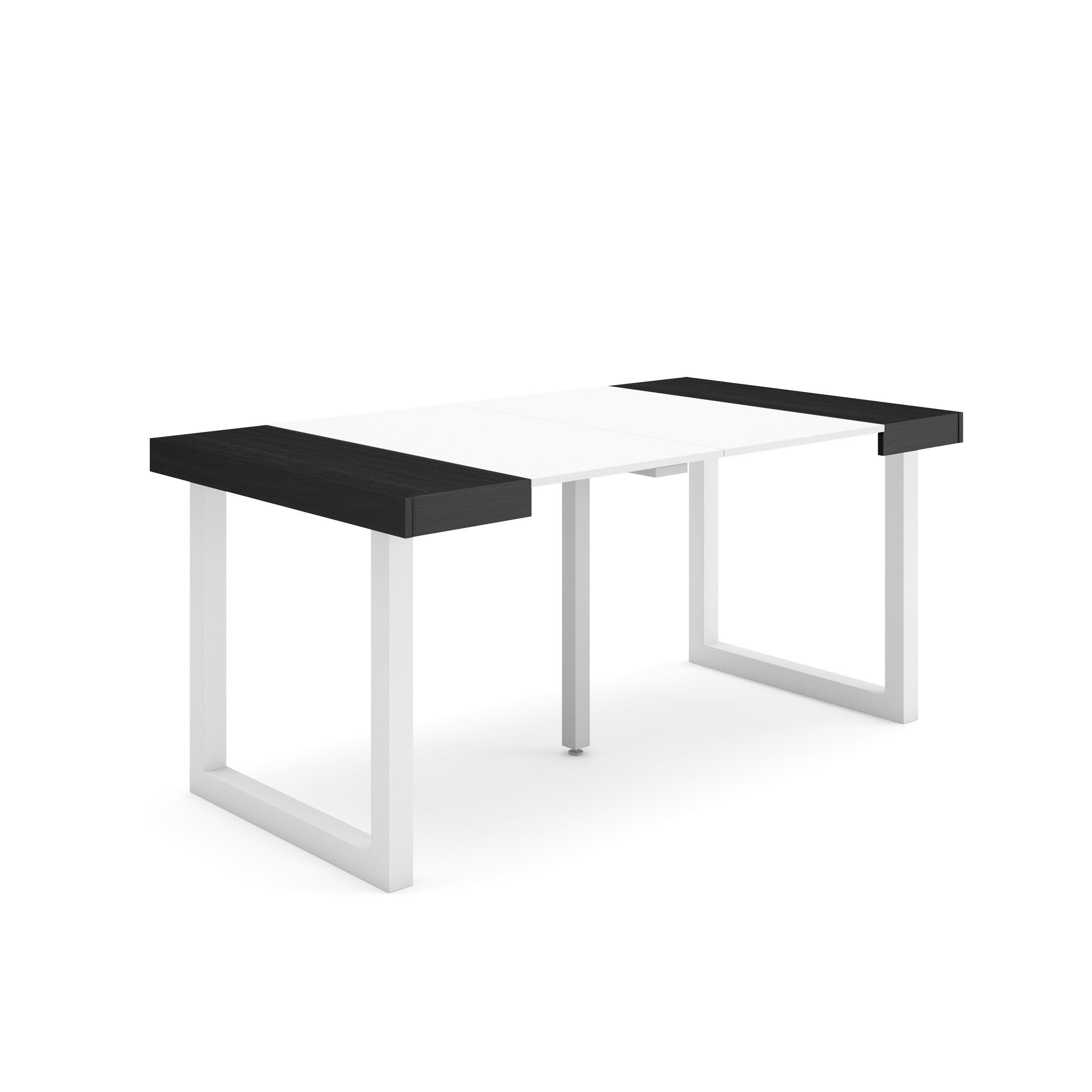Table console extensible 235 cm effet bois vieilli et noir 10 personnes - ORLANDO | ID Market Table console extensible 235 cm effet bois vieilli et noir 10 personnes - ORLANDO | ID Market