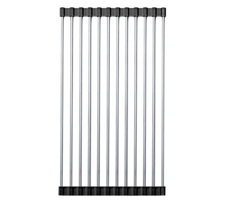 Składana i wyjmowana suszarka do naczyń, praktyczny dodatek do domu, czarna, 47 x 24 cm, 12 tub