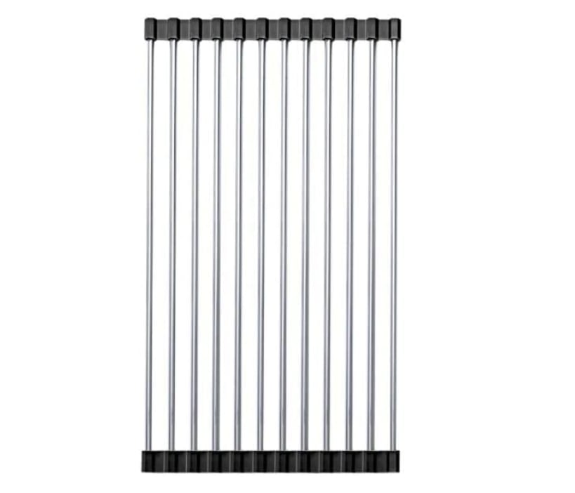 Składana i wyjmowana suszarka do naczyń, praktyczny dodatek do domu, czarna, 47 x 24 cm, 12 tub