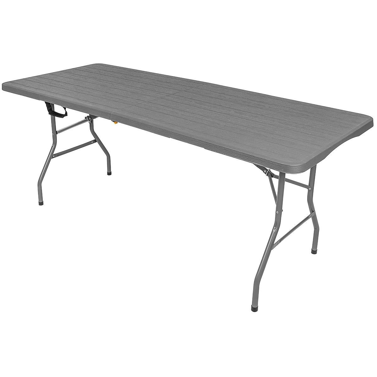 Stół ogrodowy cateringowy Saska Garden Woodland składany w walizkę 180x74 cm udźwig 100 kg ciemny szary